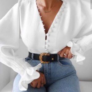 NEW! HYLEY Johnny Top Size Small